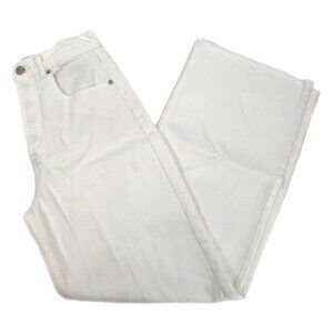 Triarchy White High-Waisted Wide Leg Jeans | Size 27
